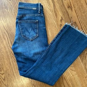 Mother Insider Crop Step Fray, size 24, color: sweet and sassy